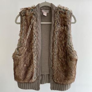 Faux fur vest